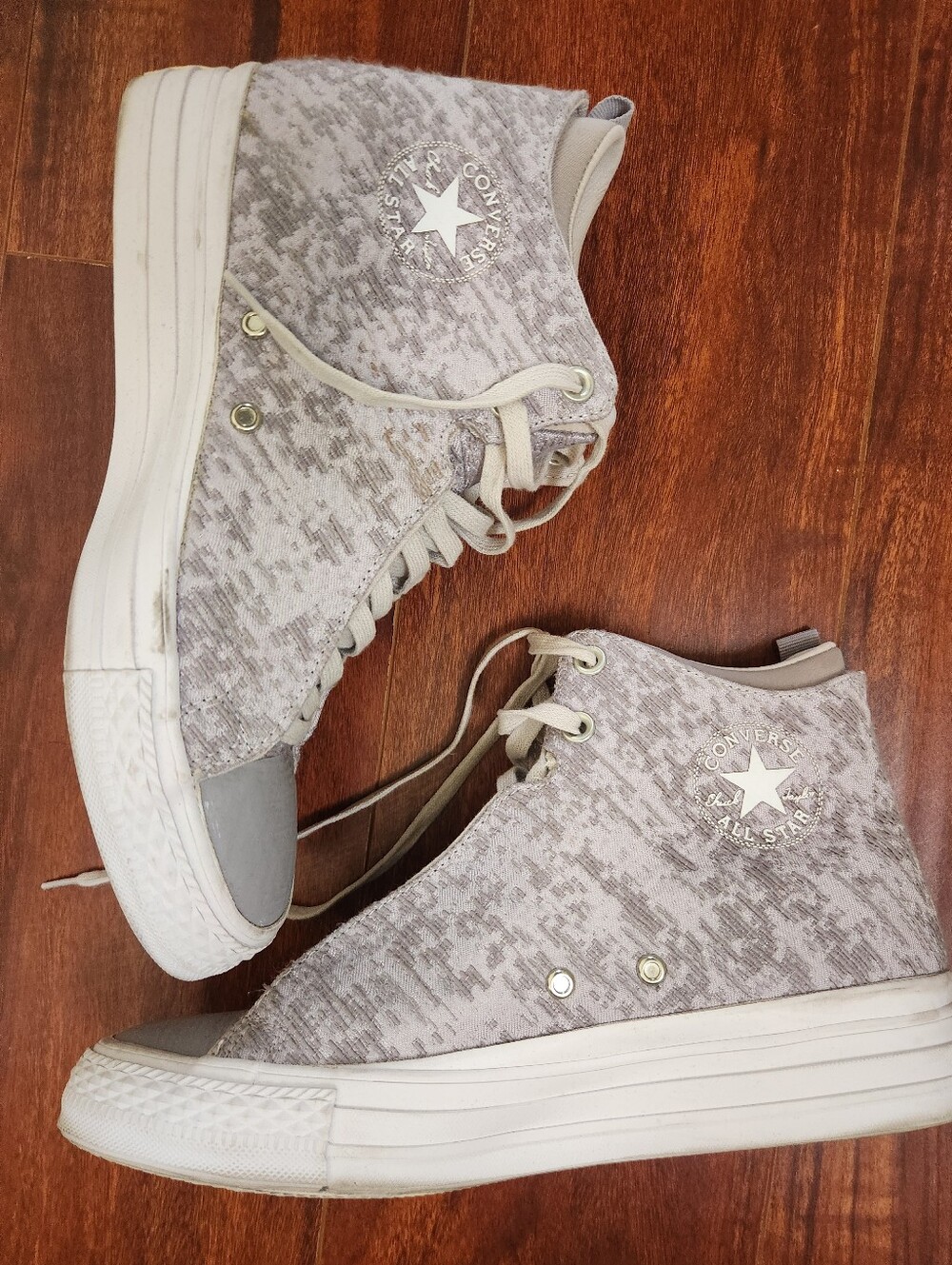 Converse Gray Heather Invisible Heel High-Top Sneakers